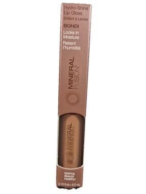 Mineral Fusion in Bondi – Vegan Clean Beauty Lip Gloss – Nude Coral Shine – NIB!
